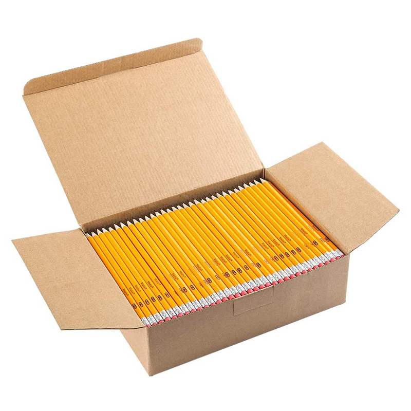 Выдвиженческие Подгонянные логос напечатал Деревянные HB карандаши 6 Двусторонняя заточка карандашей