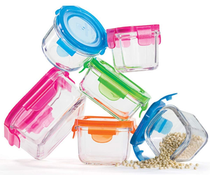 Baby <b>Glass</b> Food Storage Containers - Square Airtight Mini Lunch <b>Box</b> - Product Image 4