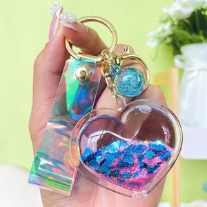 Porte-clés Cœur Scintillant à Paillettes Liquides – Cadeau Idéal pour Couples, Femmes et Hommes – Pendentif de Sac, Bijou, Accessoire - Product Image 5