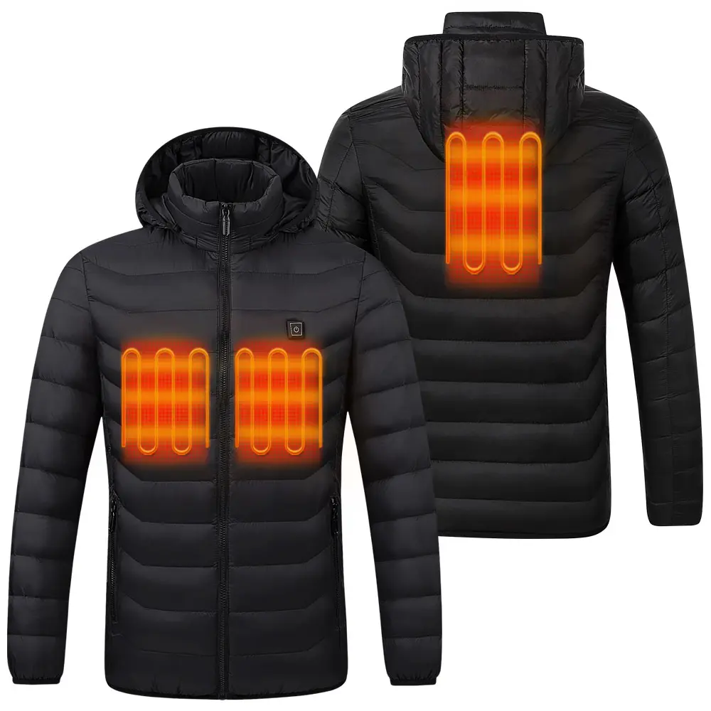 Warm jacket for men winter heated down jackets in stock custom design oem branding
