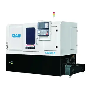 Yüksek hassasiyetli Guangzhou eğimli yatak CNC torna makinesi otomatik CNC Metal CNC torna tezgahı