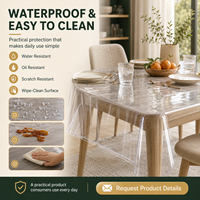 Nappe en PVC transparent imperméable YJ pour hôtels, buffets, traiteurs, événements et achat en gros