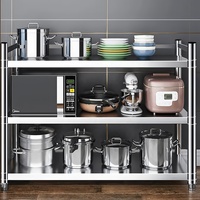 Étagère de Rangement Modulaire Multifonctionnelle sur Pied en Acier Inoxydable pour Cuisine, Support à Plantes et Fleurs - Utilisation Intérieure/Extérieure