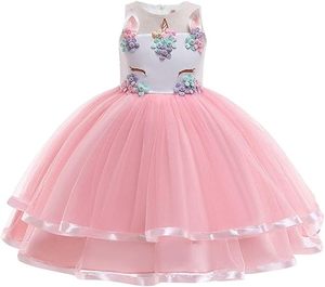 Princess <strong>Dress</strong> <strong>up</strong> <strong>Unicorn</strong> &amp; Fairy Costume with Headband for Girls Birthday Party Gift Set - Product Image 2