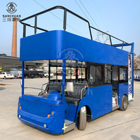 Bus électrique de luxe à deux étages de couleur personnalisée pour les excursions touristiques et les centres de villégiature