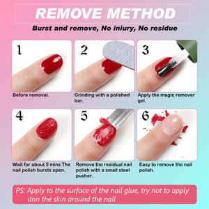 KUDAN Burst Glue Dissolvant de vernis à ongles en gel personnalisé, biologique et sûr, outils de nail art, dissolvant adhésif <span class=keywords><strong>semi</strong></span>-<span class=keywords><strong>permanent</strong></span> inoffensif - Product Image 4