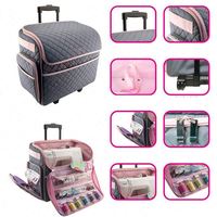 Échantillon gratuit - Sac de transport pour machine à coudre avec roulettes, design personnalisé