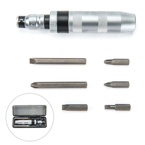 Juego <span class=keywords><strong>de</strong></span> brocas y destornillador <span class=keywords><strong>de</strong></span> <span class=keywords><strong>impacto</strong></span>, herramienta <span class=keywords><strong>manual</strong></span> CRV, 7 unidades - Product Image 1