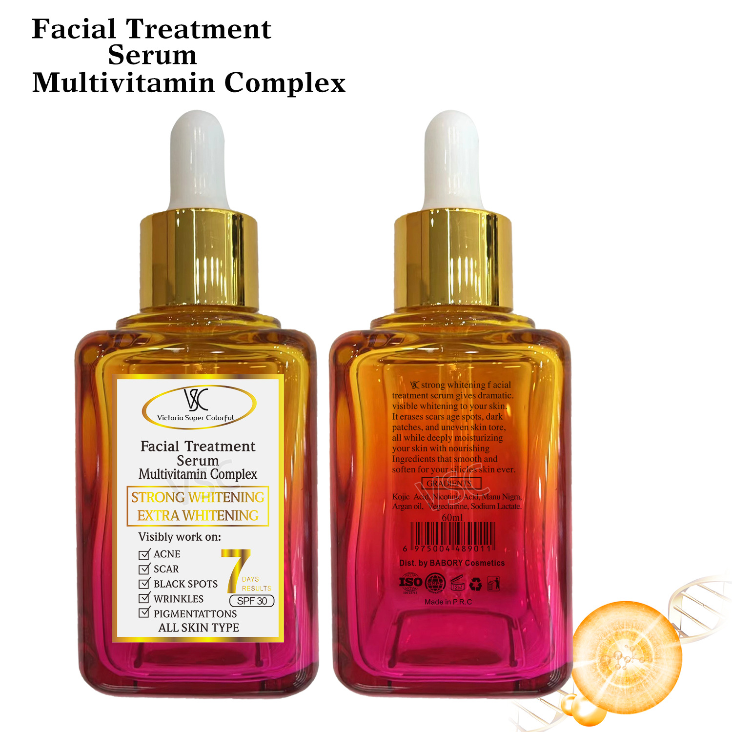 OEM Top Beauty Facial Kojic Acid Multivitamin Complex Serum