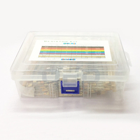 Kit d'assortiment de 1000 résistances 1/2W 5% de 1 Ohm à 1 Mohm, à film de carbone, à montage traversant, 25 valeurs