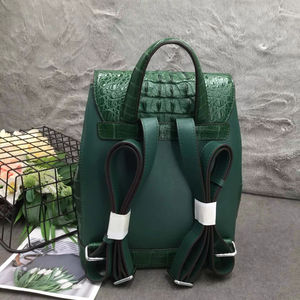 Sac à dos en cuir de luxe et tendance pour femme, grande capacité 10-25L, fermeture à cordon, design classique et doublure en cuir - Product Image 2