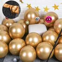 Nicro haute qualité 12 pouces 2.8g anniversaire Graduation fête d'anniversaire décoration perle blanc or Chrome métal couleur ballon en Latex