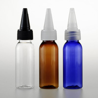 30ml 50ml 100ml 120ml 150ml 200ml 250ml 8oz PET bouteille d'huile capillaire en forme de balle ambre clair avec bouchon supérieur torsadé