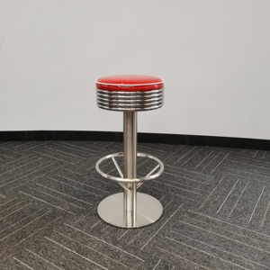 Tabouret <span class=keywords><strong>de</strong></span> <span class=keywords><strong>bar</strong></span> moderne bon marché <span class=keywords><strong>65cm</strong></span> Chaises <span class=keywords><strong>de</strong></span> tabouret <span class=keywords><strong>de</strong></span> <span class=keywords><strong>bar</strong></span> industrielles rondes en cuir rouge <span class=keywords><strong>de</strong></span> luxe bière - Product Image 2