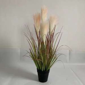 Décorations végétales artificielles du fabricant : tons roses, herbes simulées (oignons, roseaux, herbe de chien, pissenlits, lavande) - Product Image 6