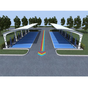 Meilleur Prix Tente de Stationnement pour Voiture en Promotion Structure Moderne en Membrane Tendue PVC PVDF Abri Voiture Cantilever - Product Image 3