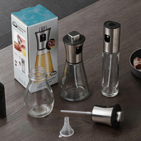 Bouteille pulvérisateur d'huile en verre réutilisable, anti-fuite, distributeur de brume pour friteuse à air, steak, barbecue, usage domestique, compatible lave-vaisselle