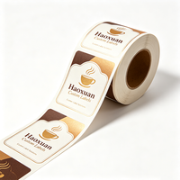 Etiquetas Personalizadas Haoxuan para Envases de Café Especial, Papel de Arte Premium, Impresión en Lámina Dorada, Adhesivas, para Empaquetado de Café