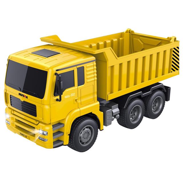 Huina 1:18 Scale 6 Channel 2.4G Remote Control Excavator Metal Alloy Lorry Truck Electric RC Car Engineering Vehicle Toys Car