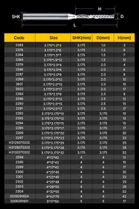 HUHAO CNC 목재 라우터 비트 아크릴 2283 대 한 하나의 플루트 나선형 고체 초경 엔드 밀 단일 플루트 밀링 커터