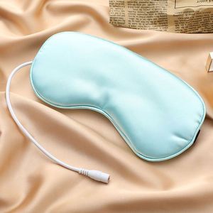 Masque oculaire chauffant et rafraîchissant avec coussinet en satin et coton aux graines de lin, compresse chaude micro-ondable pour le sommeil - Product Image 4