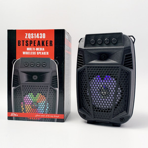 Redwingy ลำโพง ZQS1431 4นิ้วดีไซน์กล่องลำโพง8W 1200mAh DJ สตูดิโอมีไฟหลากสี USB BT ลำโพงปาร์ตี้สไตล์ใหม่ - Product Image 3