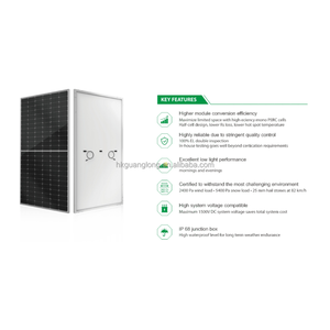 Paneles Solares Bifaciales Tipo N de 680W con Marco de Aluminio y Doble Vidrio, con 23% de Eficiencia para Sistemas de Balcón - Product Image 2