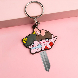 Bán buôn thân thiện với môi phim hoạt hình 2D chủ chốt mềm <span class=keywords><strong>Silicone</strong></span> Head <span class=keywords><strong>Key</strong></span> Mũ trường hợp bìa cho các phím - Product Image 4