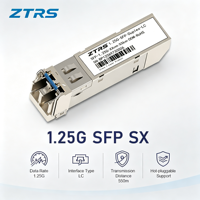 Module Fibre Optique SFP Gigabit 1.25G Compatible OEM ZTRS 850nm 550m SX MMF pour Réseau Local de Centre de Données