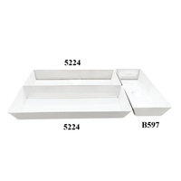 NSF Conteneur de service rectangulaire pour buffet, avec plateau combiné en mélamine