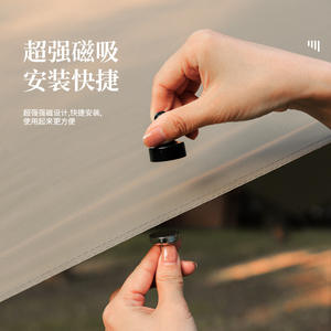 Mousqueton magnétique en métal robuste pour tente, bâche, lampes de camping et utilisation extérieure - Product Image 2