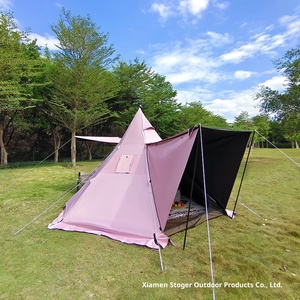 Stoic ngoài trời Oxford vải hai lớp bốn mùa giằng chéo ống khói Miệng tuyết váy Ấn Độ keo đen lều chống mưa - Product Image 3