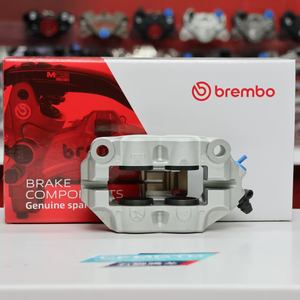 Étriers de frein pour moto, style blanc, Stylema, en alliage d'aluminium radial, espacement de 100 mm, étrier droit, plaquettes de frein pour rénovation/mise à niveau - Product Image 5