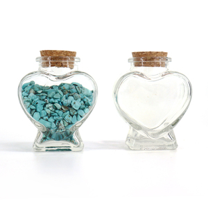 Chai Thủy Tinh Hình Trái Tim Cho Trang Trí Đám Cưới Quà Tặng Tự Làm Trang Chủ Đảng 50Ml Chai Thủy Tinh Hình Trái Tim Với Mong Muốn Chai Ủng Hộ Với Nút Chai - Product Image 3
