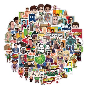 100 Pezzi Adesivi in PVC Rimovibili Graffiti della Serie TV Americana <span class=keywords><strong>The</strong></span> <span class=keywords><strong>Big</strong></span> <span class=keywords><strong>Bang</strong></span> per Decorazione Casa - Product Image 1