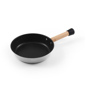 Poêle à frire portable en acier inoxydable 304 avec poignée amovible antiadhésive pour le camping en plein air et les pique-niques - Product Image 2