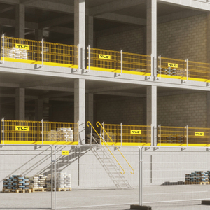 Barrières de protection des bords en fer trempé de 1,1 m, faciles à assembler, clôture de sécurité <span class=keywords><strong>pour</strong></span> chantier - Product Image 1