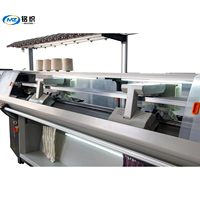 Machine à tricoter plate entièrement automatisée MaxZing 2+2 têtes à double système pour chaussettes, pulls, bonnets et gants
