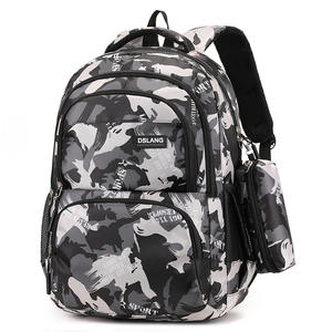 Doublure en maille de polyester imperméable durable de grande capacité <span class=keywords><strong>cartable</strong></span> à la mode nouvellement conçu avec fermeture à glissière pour les étudiants - Product Image 4