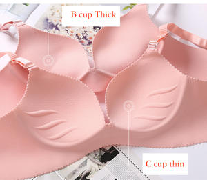 B C Cup Épaisse Éponge Fit AB Cup et Éponge Mince Fit BC Cup Nude Solide Couleur Push up Soutien-Gorge Sans Couture - Product Image 2