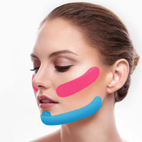 Bande de kinésiologie en coton, rouleau multifonctionnel pour la peau du visage, peut être coupé pour le soutien-gorge du visage et le talon