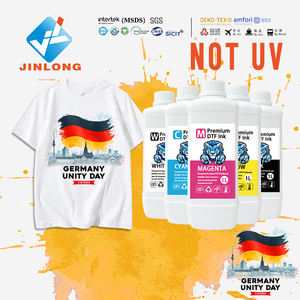Germania giorno JINLONG 1kg 35.3oz 1000ml CMYKW DTF inchiostro per stampante 5 colori pigmento Set di inchiostro per t-shirt a getto d'inchiostro DTF - Product Image 1
