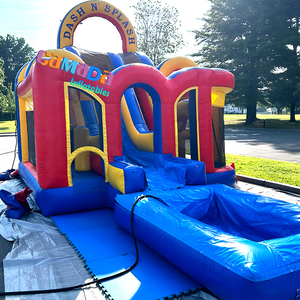 Castillo Inflable con Tobogán Dash N <span class=keywords><strong>Splash</strong></span> para Niños, Juegos Inflables, Combo Acuático, Castillo Gigante con Obstáculos para Fiestas - Product Image 3