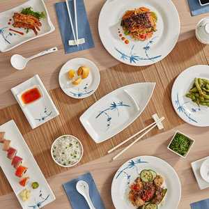 Assiette en mélamine <span class=keywords><strong>de</strong></span> 10 pouces <span class=keywords><strong>de</strong></span> la collection Biru d'inspiration asiatique pour les plats principaux, les entrées spéciales - Product Image 5