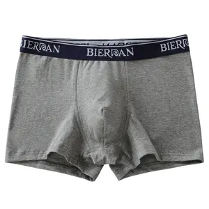 Custom Ademend Katoen Boxers Slips Ondergoed Innerlijke Slijtage Voor Mannen