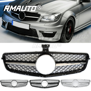 Grille de pare-chocs avant de style RMAUTO C63 AMG pour Mercedes W204 C200 C250 C350 2007-2014, kit de style de carrosserie - Product Image 1