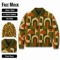 Veste en tapisserie de haute qualité, manteau à motif personnalisé, vêtements streetwear pour hommes, coupe-vent, veste zippée en softshell pour garçons