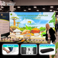 Stand d'exposition personnalisé 10x10 3x3 en aluminium et PVC pour salon professionnel avec comptoir