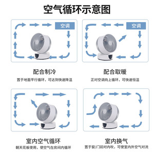 Tabletop Electric <b>Fan</b> 8 Inch Remote Control Shaking <b>Head</b> Air Circulator For Home Dormitory Bedroom Use - Product Image 5