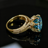 Bague de fiançailles et de mariage en argent sterling S925 de luxe avec moissanite bleue émeraude VVS couleur D 10 carats pour femme